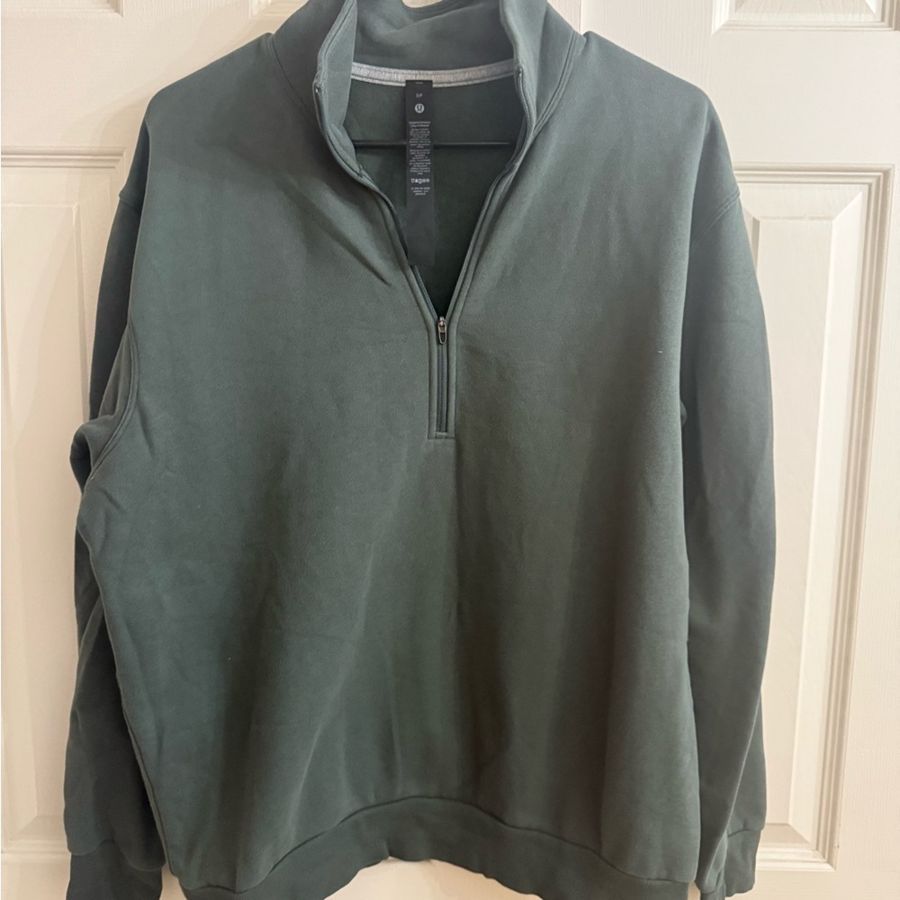 Men's Green Half-Zip Sweater